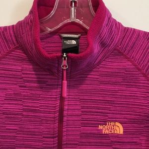 North Face Magenta half zip. Large